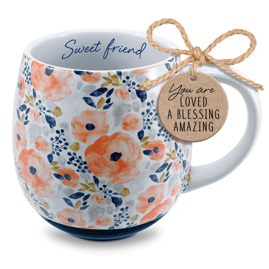 Coffee Cup Watercolors Sweet Friend 18Oz
