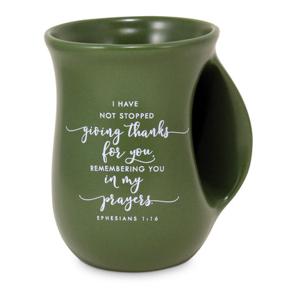 Handwarmer Mug Thankful Green 18oz