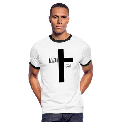 Salvation Men's Ringer T-Shirt - white/black