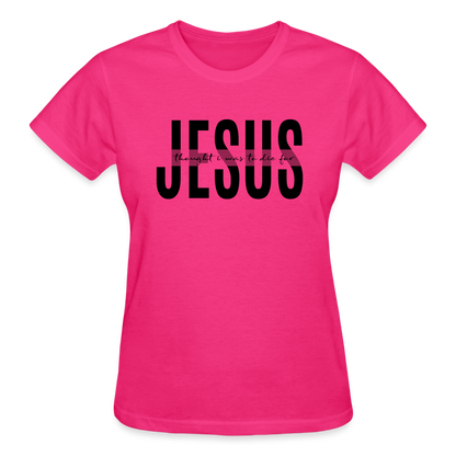 Jesus TDF Ultra Cotton Ladies T-Shirt - fuchsia