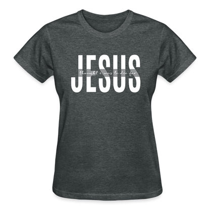 Jesus TDF Ultra Cotton Ladies T-Shirt - deep heather