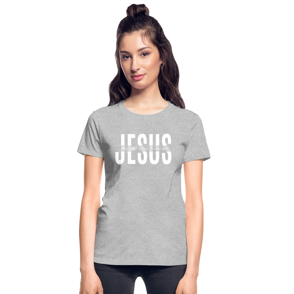 Jesus TDF Ultra Cotton Ladies T-Shirt - heather gray