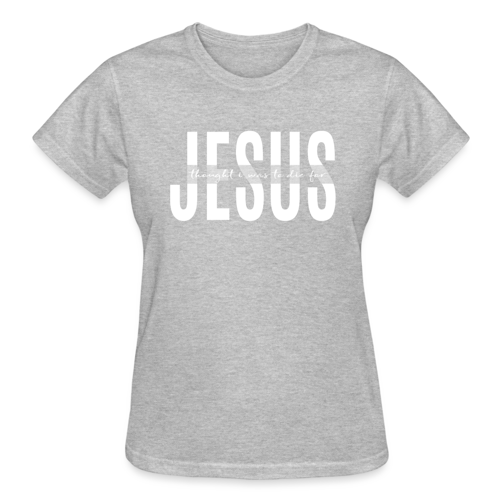 Jesus TDF Ultra Cotton Ladies T-Shirt - heather gray