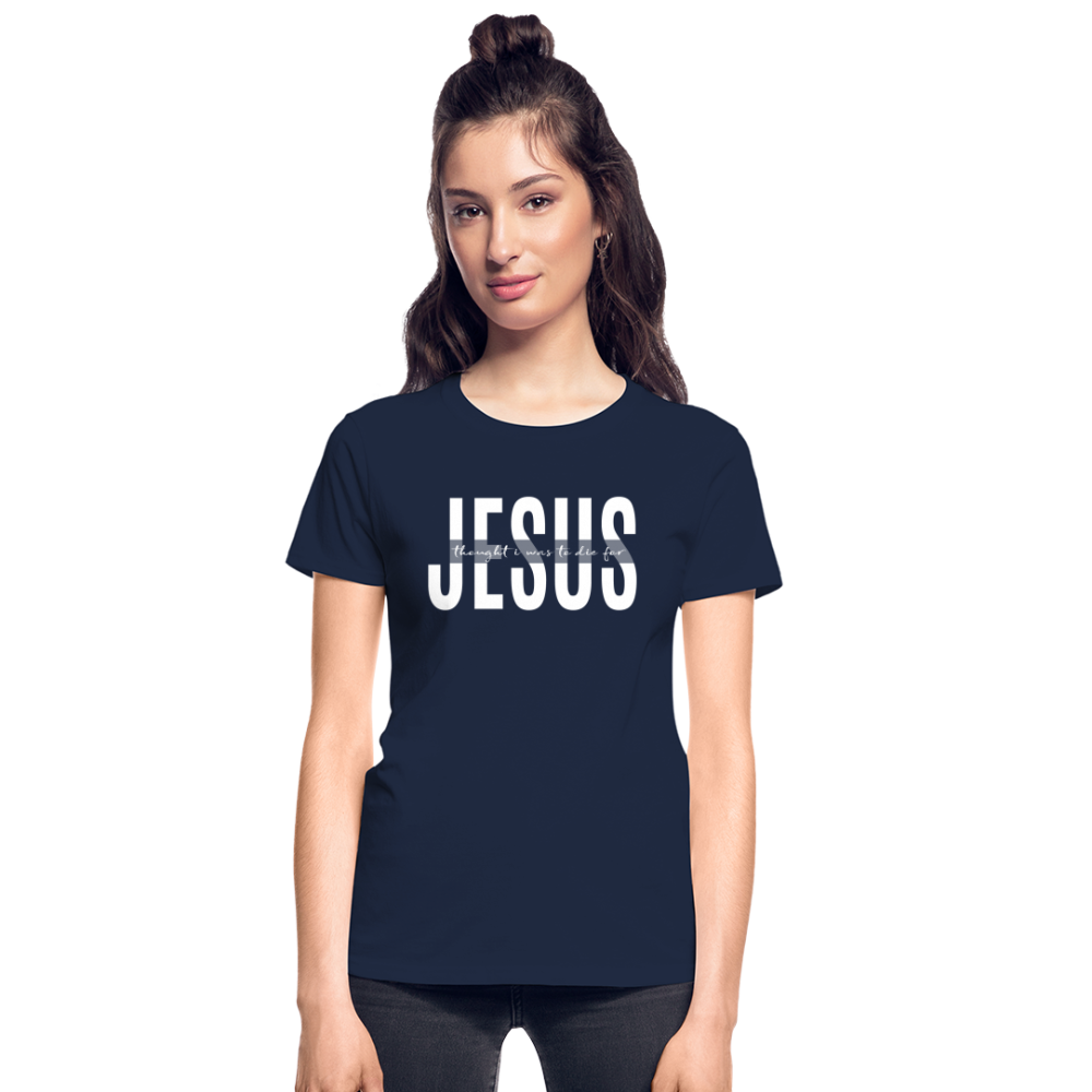 Jesus TDF Ultra Cotton Ladies T-Shirt - navy