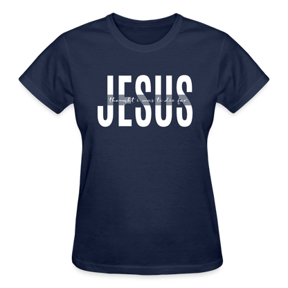 Jesus TDF Ultra Cotton Ladies T-Shirt - navy