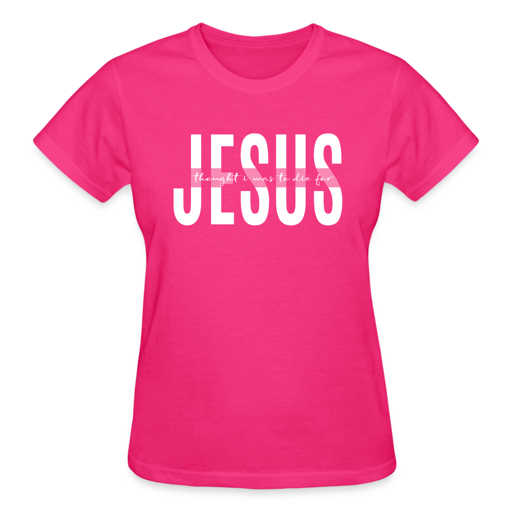 Jesus TDF Ultra Cotton Ladies T-Shirt - fuchsia