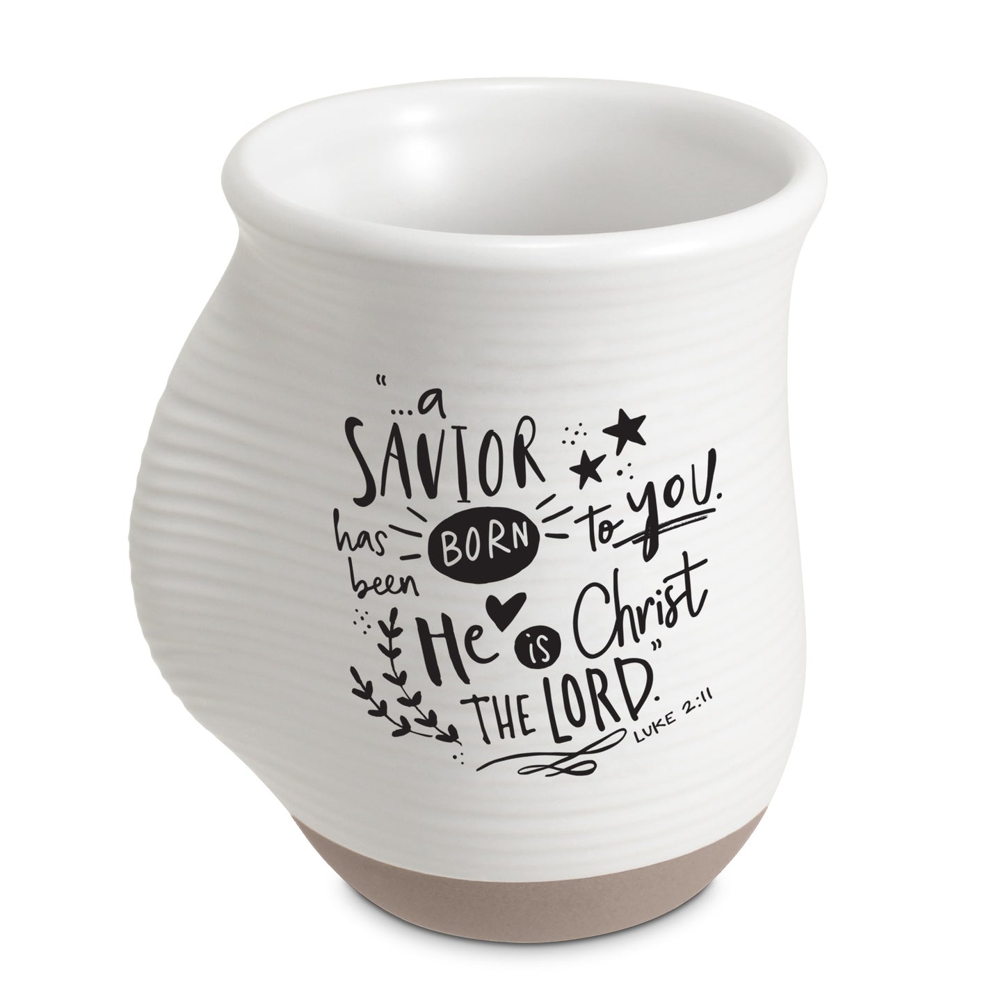 Handwarmer Mug Savior Born White 18oz