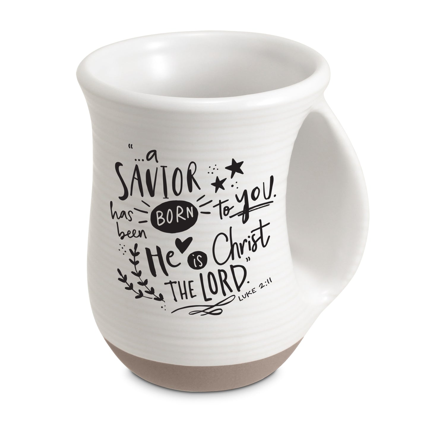 Handwarmer Mug Savior Born White 18oz