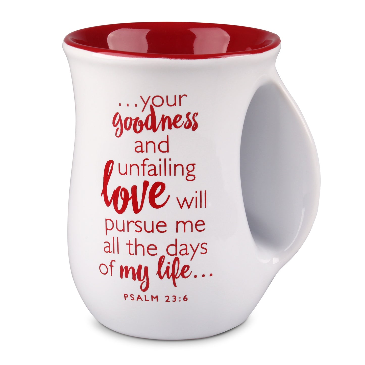 Handwarmer Mug Loved Heart White 18 Oz