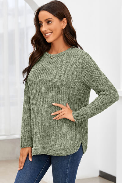 Round Neck Long Sleeve Sweater