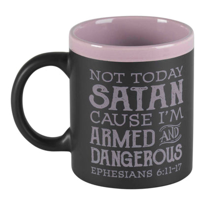 Mug Not Today Satan Chalkboard Stoneware 11oz