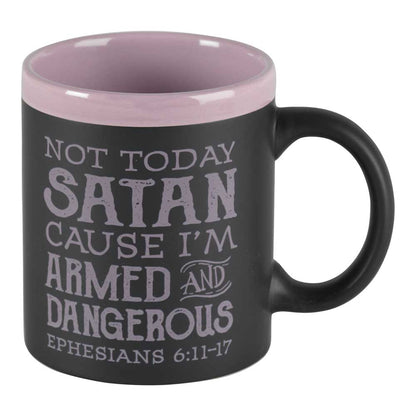 Mug Not Today Satan Chalkboard Stoneware 11oz