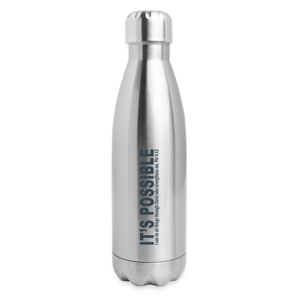 It's Possible Phi413 Insulated Stainless Steel Water Bottle - silver