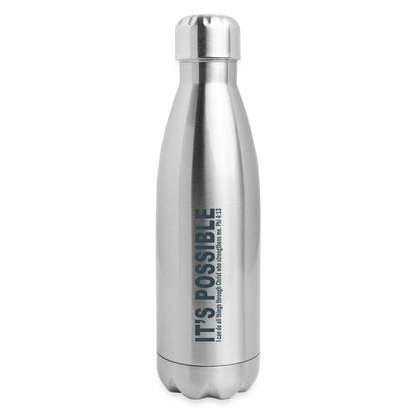 It's Possible Phi413 Insulated Stainless Steel Water Bottle - silver