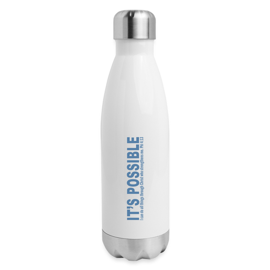 It's Possible Phi413 Insulated Stainless Steel Water Bottle - white