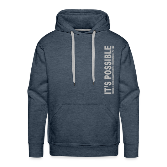 It's Possible Phi413 Men’s Premium Hoodie - heather denim