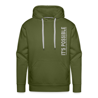 It's Possible Phi413 Men’s Premium Hoodie - olive green