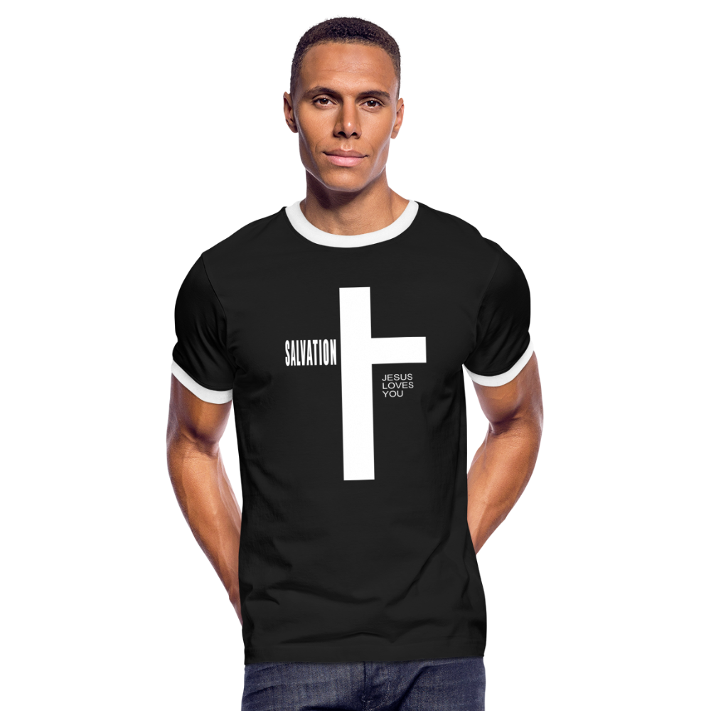 Salvation Men's Ringer T-Shirt - black/white