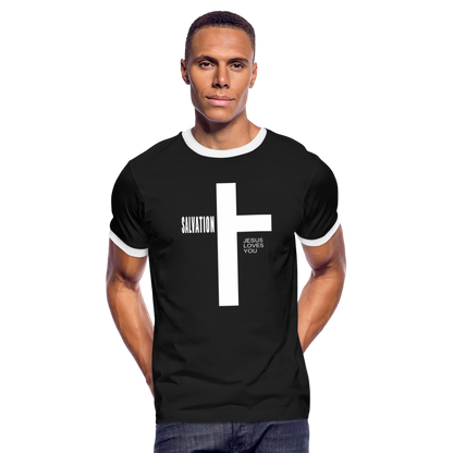 Salvation Men's Ringer T-Shirt - black/white