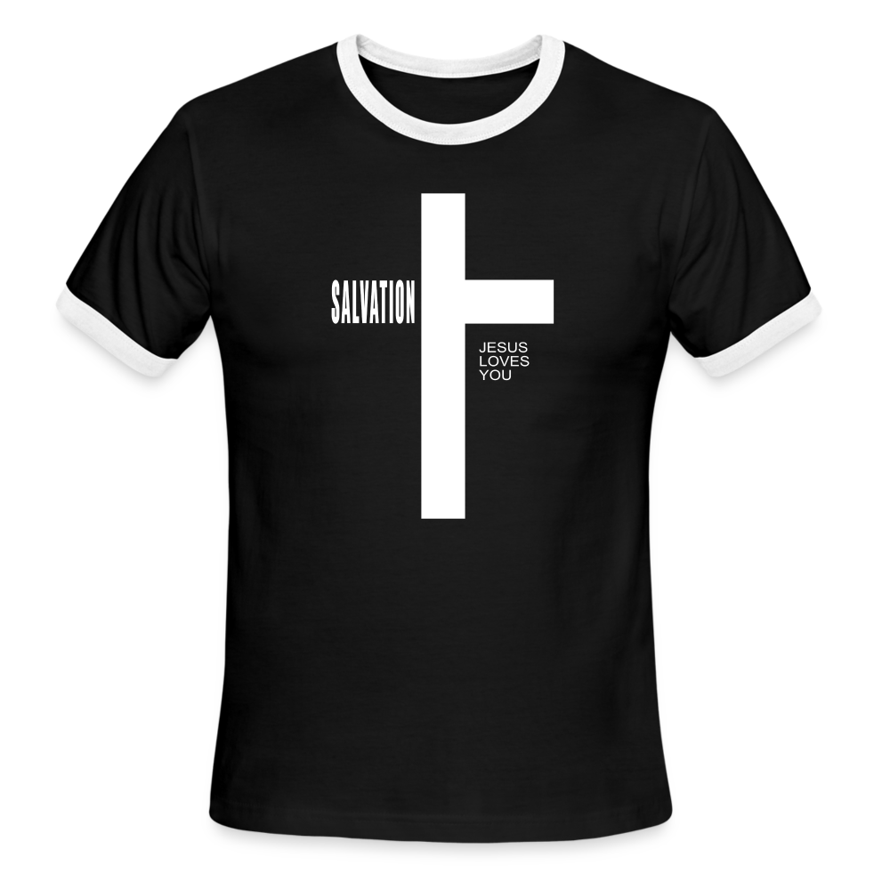 Salvation Men's Ringer T-Shirt - black/white