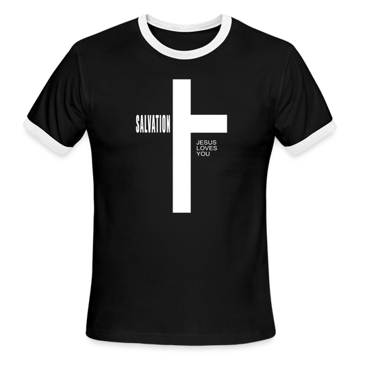 Salvation Men's Ringer T-Shirt - black/white