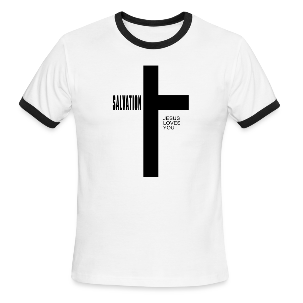 Salvation Men's Ringer T-Shirt - white/black