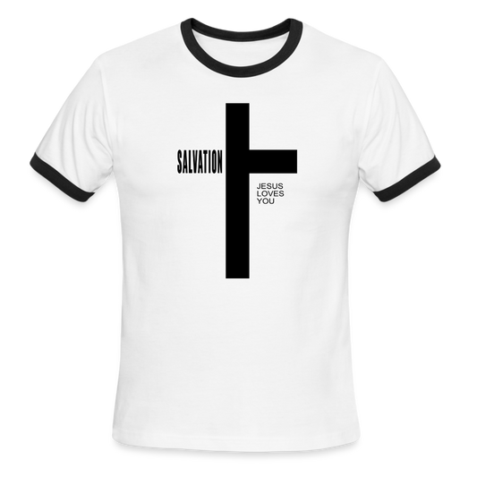 Salvation Men's Ringer T-Shirt - white/black