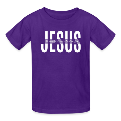 Jesus TDF Ultra Cotton Youth T-Shirt - purple