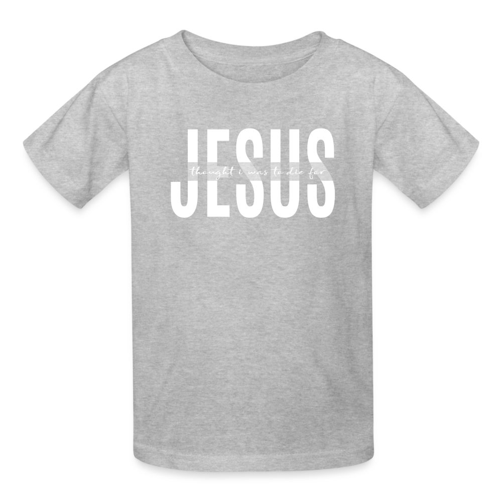 Jesus TDF Ultra Cotton Youth T-Shirt - heather gray