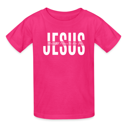 Jesus TDF Ultra Cotton Youth T-Shirt - fuchsia