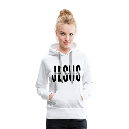 Jesus TDF Women’s Premium Hoodie - white