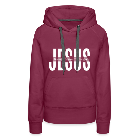 Jesus TDF Women’s Premium Hoodie - burgundy