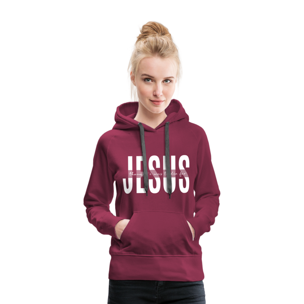 Jesus TDF Women’s Premium Hoodie - burgundy