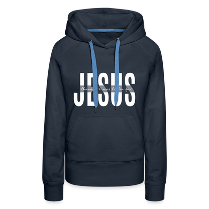 Jesus TDF Women’s Premium Hoodie - navy