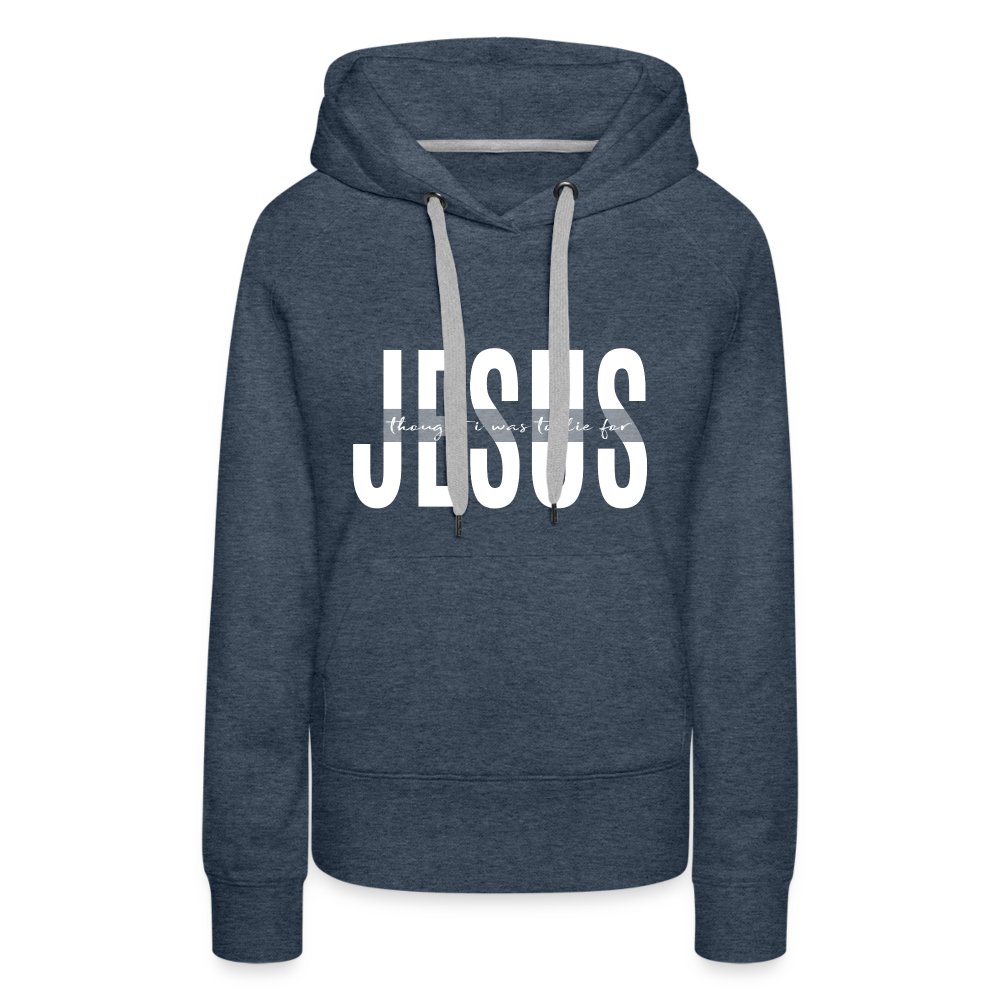 Jesus TDF Women’s Premium Hoodie - heather denim