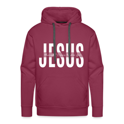 Jesus TDF Men’s Premium Hoodie - burgundy