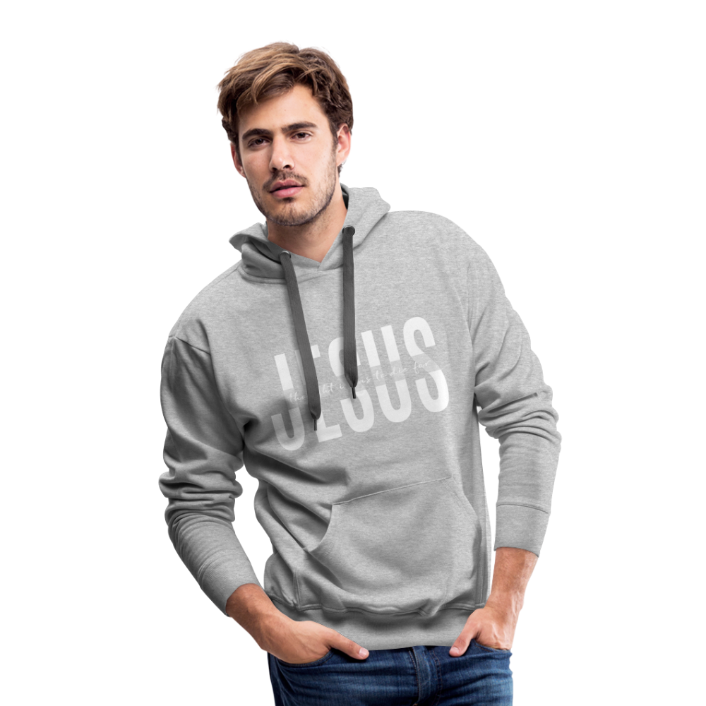 Jesus TDF Men’s Premium Hoodie - heather grey