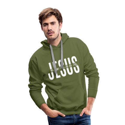 Jesus TDF Men’s Premium Hoodie - olive green