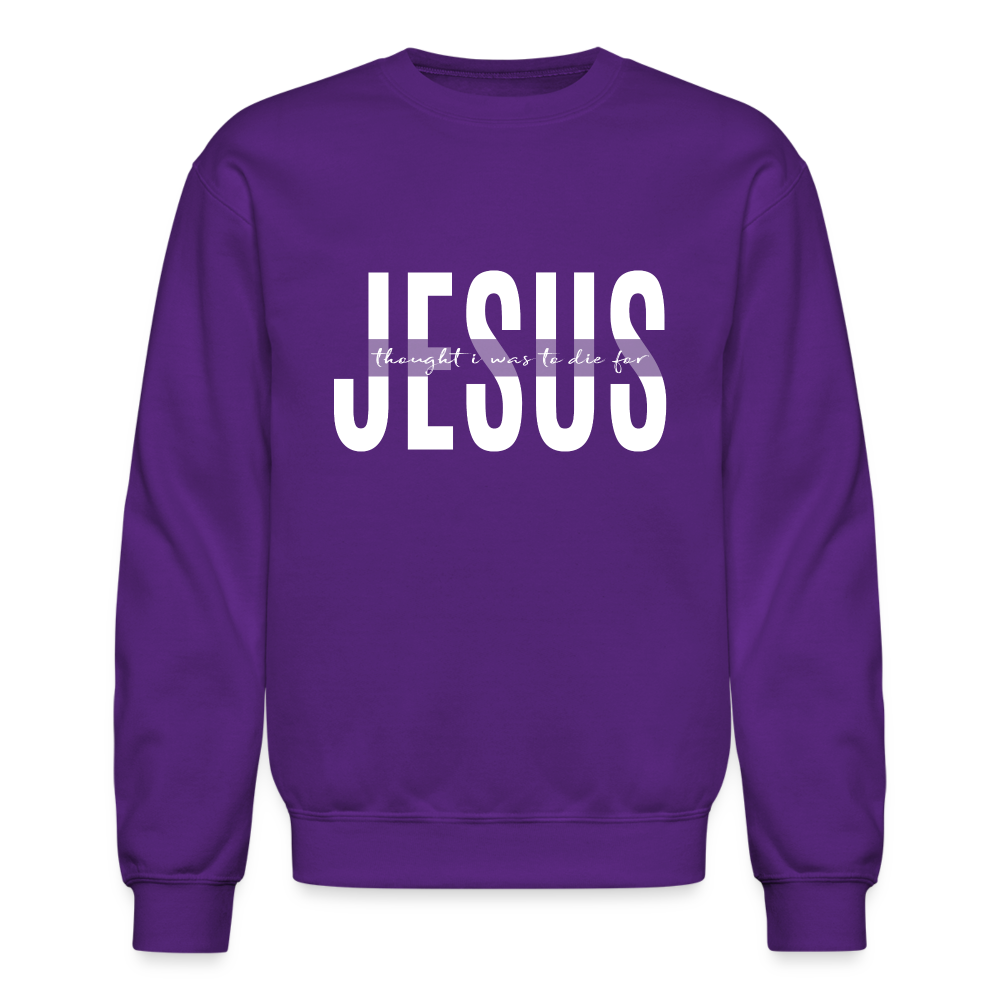 Jesus TDF Unisex Crewneck Sweatshirt - purple